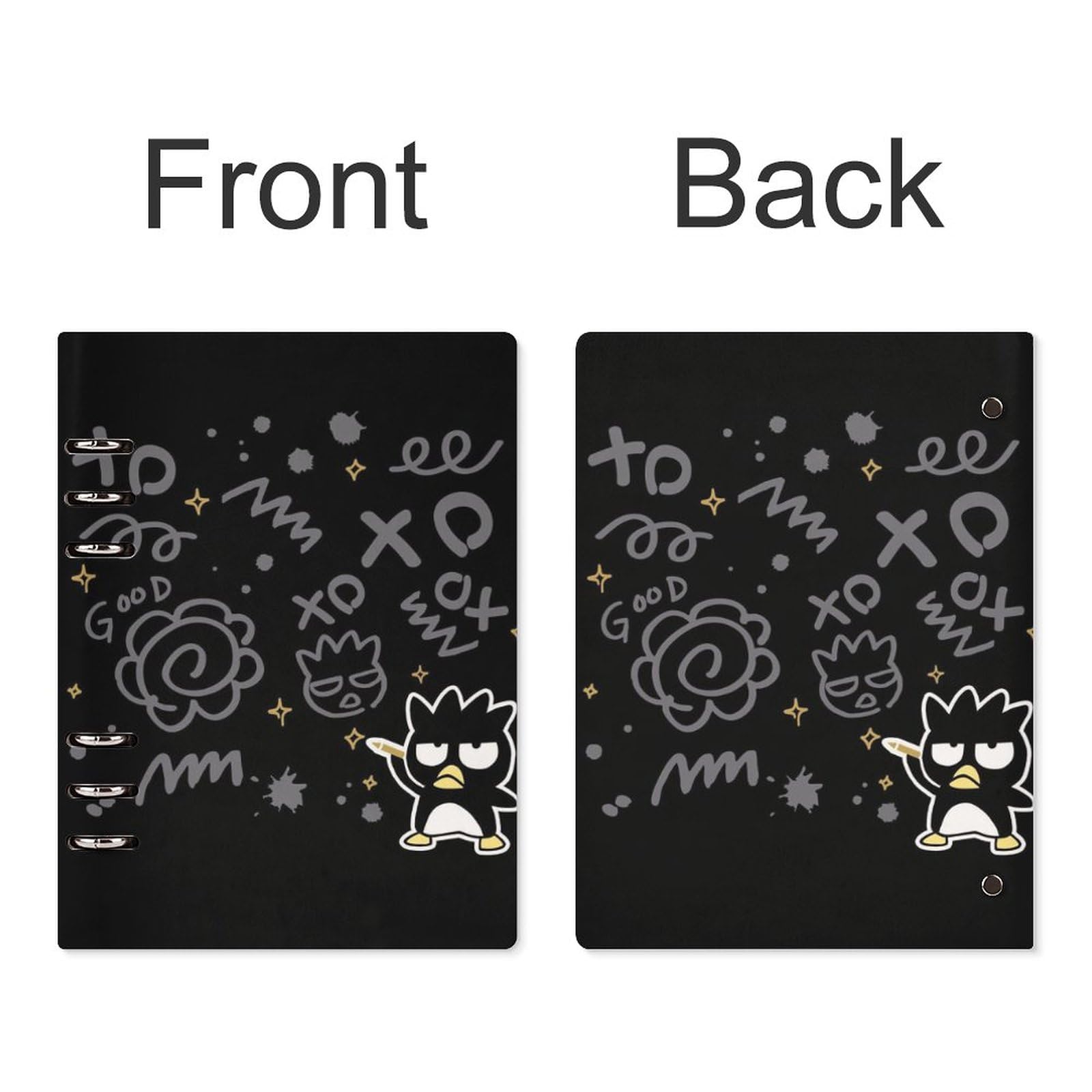 Amazon.co.jp: バッドばつ丸 バインダーノート メモ帳 システム手帳 PU